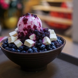blueberry bingsu korean icecream