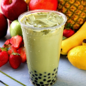 greenapple boba milkshake